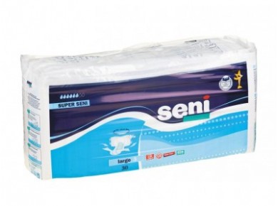 Подгузники для взрослых super SENI, l (large), 30 шт