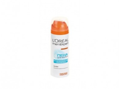 Пена для бритья LOREAL men expert для чувствительной кожи, гипоаллергенная, 200 мл
