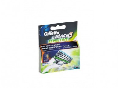 Кассеты сменные для бритья GILLETTE mach3 sens ,  2шт