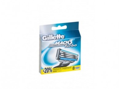 Кассеты для бритвенного станка GILLETTE mach3 turbо, 8шт