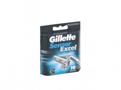 Кассеты для бритвенного станка GILLETTE sensor exсеl, 10шт