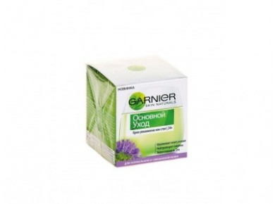 Увлажняющий защитный крем GARNIER skin naturals основной уход с экстрактом репейника для нормальной и смешанной кожи