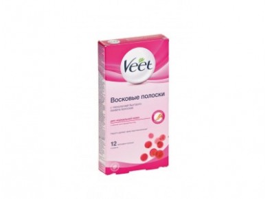 Восковые полоски VEET для нормальной кожи, 12шт