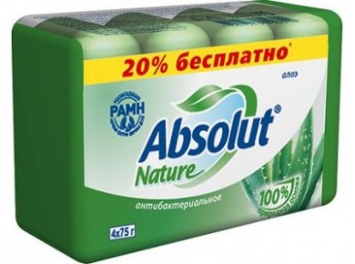 Мыло ABSOLUT алоэ, 4*75г