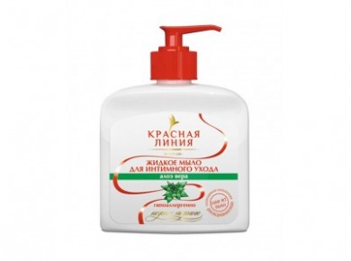 Интимное жидкое мыло КРАСНАЯ ЛИНИЯ с алоэ, 250Гг