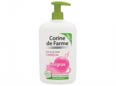 Гель для душа CORINE DE FARME Douche Soin Camelia Surgras восстанавливающий уход, 750 мл