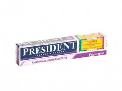 Зубная паста PRESIDENT Exclusive, 75мл