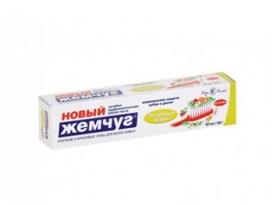 Зубная паста НОВЫЙ ЖЕМЧУГ лечебные травы, 50 мл