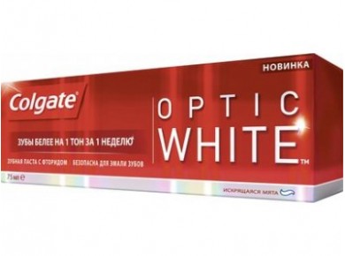 Зубная паста COLGATE optic white, 75 мл