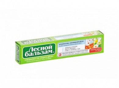 Зубная паста ЛЕСНОЙ БАЛЬЗАМ с экстрактом ромашки, 75мл