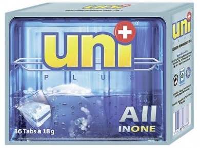 Таблетки UNIPLUS для посудомоечных машин, 36шт