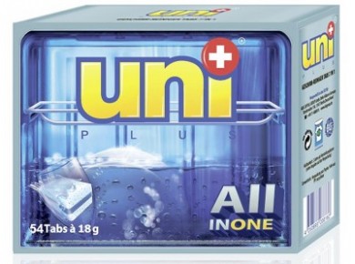 Таблетки UNIPLUS для посудомоечных машин, 54шт