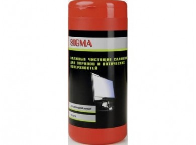 Чистящие салфетки для техники SIGMA, 100шт