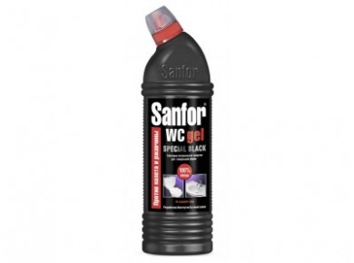 Средство для чистки туалета SANFOR WC SPECIAL BLACK, 750мл