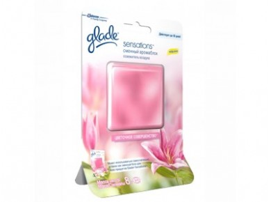 Запасной блок для освежиетля воздуха GLADE аромакристалл цветочное совершенство, 8г