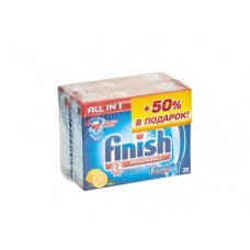 Таблетки для посудомоечной машины FINISH All In One Лимон, 28 таблеток