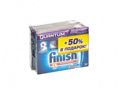 Таблетки для посудомоечной машины FINISH Quantum Лимон, 20 таблеток