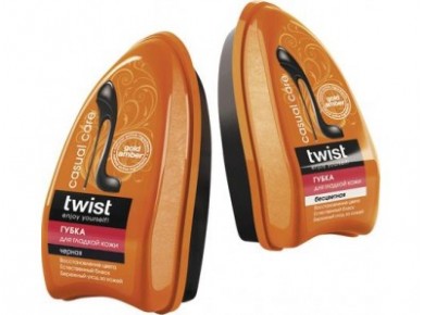 Губка для обуви TWIST бесцветная для обуви из кожи