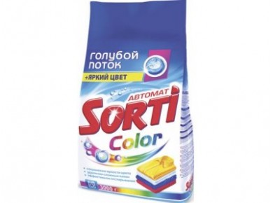 Стиральный порошок SORTI Color автомат, 3кг