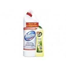 Чистящее средство DOMESTOS 1л + чистящее средство CIF 230 мл