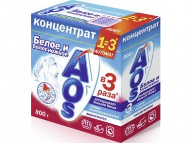 Стиральный порошок АОS концентрат для белого, 0,8 кг