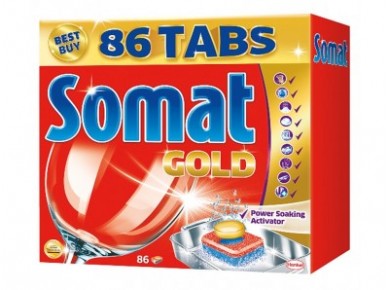 Таблетки для посудомоечной машины SOMAT GOLD, 86шт