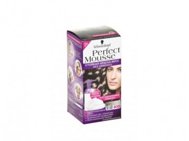 Краска для волос SCHWARZKOPF perfect moussе тон 400, темно-каштановый