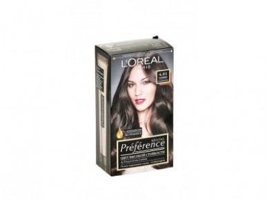 Краска для волос LOREAL recital preference тон 4.01, париж глубокий каштан