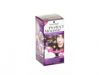 Краска для волос SCHWARZKOPF perfect mousse 500, средний каштан