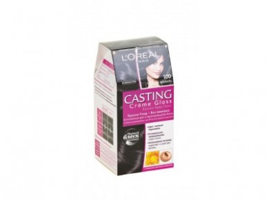 Краска для волос LOREAL paris casting creme gloss №100,черная ваниль, 254 мл