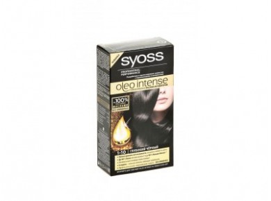 Краска для волос SYOSS oleo 1-10 глубокий чёрный, 50мл
