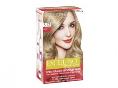 Крем-краска тройной уход Excellence L`OREAL 8.12, 176мл