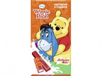 Шоколад DISNEY Winnie the Pooh молочный с медом, 100г, 1 штука