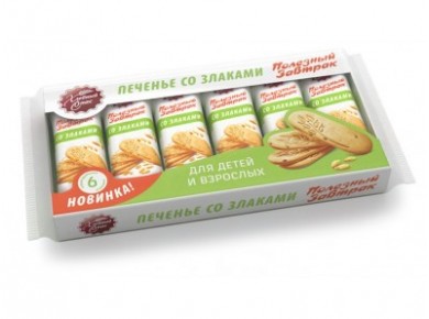 Печенье ХЛЕБНЫЙ СПАС со злаками,192г, 1 штука