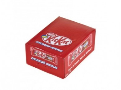 Шоколадный батончик KIT KAT из молочного шоколада, 46г, 24 штуки