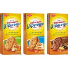 Печенье ЮБИЛЕЙНОЕ утреннее со злаками, 250г, 1 штука