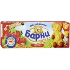Бисквиты БАРНИ с клубничной начинкой, 150г, 1 штука