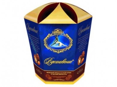 Конфеты ВДОХНОВЕНИЕ шоколадные с миндалем, 150г, 1 штука