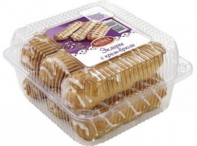 Эклеры MIREL со сгущенным молоком, 210г, 1 штука