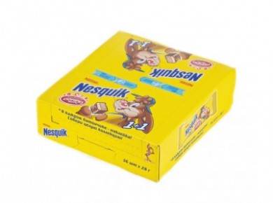 Шоколадные батончики NESQUIK, 36х28г, 36 штук