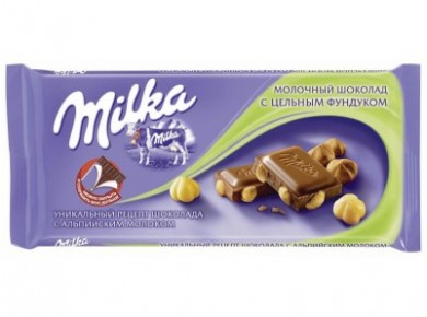Шоколад молочный MILKA Лесной орех, 100г, 1 штука