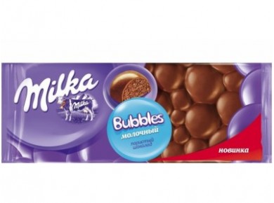 Шоколад MILKA молочный пористый, 80г, 5 штук