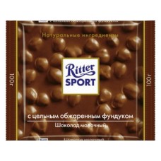 Шоколад RITTER SPORT молочный с орехами, 100г, 5 штук