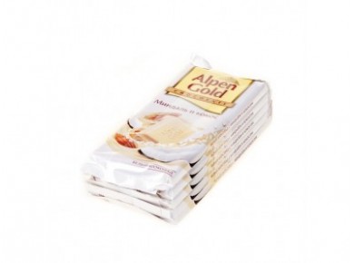 Белый шоколад ALPEN GOLD миндаль и кокос, 90г, 5 штук