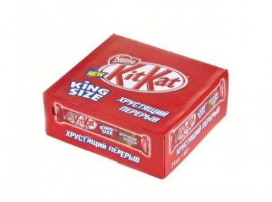 Шоколадный батончик KIT KAT из молочного шоколада кинг сайз, 68г, 24 штуки