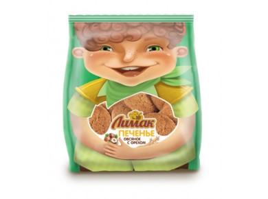 Печенье ЛИМАК овсяное с орехами (ГОСТ) 450 гр, 120 суток