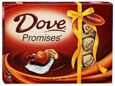 Шоколадные конфеты DOVE PROMISES Ассорти, 118г, 1 штука