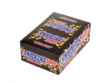 Шоколад SNICKERS с арахисом супер, 95г, 32 штуки