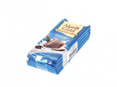 Шоколад ALPEN GOLD молочный, 90г, 5 штук
