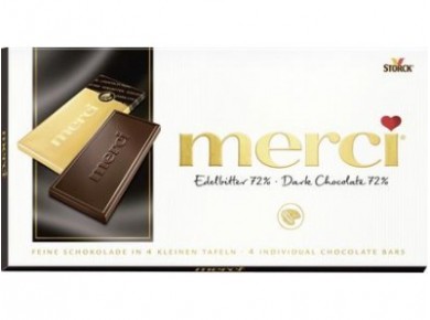 Шоколад MERCI Молочный, 100г, 1 упаковка